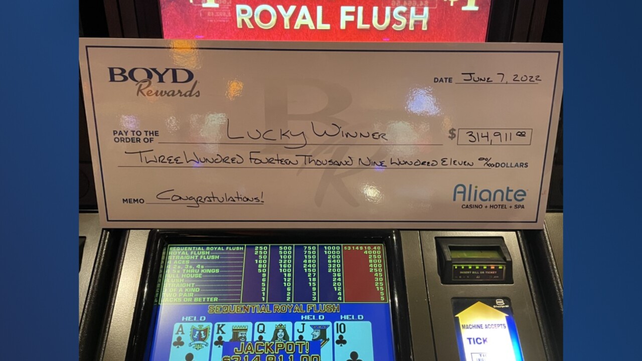 Huge sequential royal flush win!
